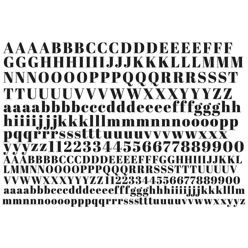 Sanbao Underglaze Font Letter Serif